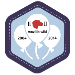 MozillaWiki 10th Birthday Badge